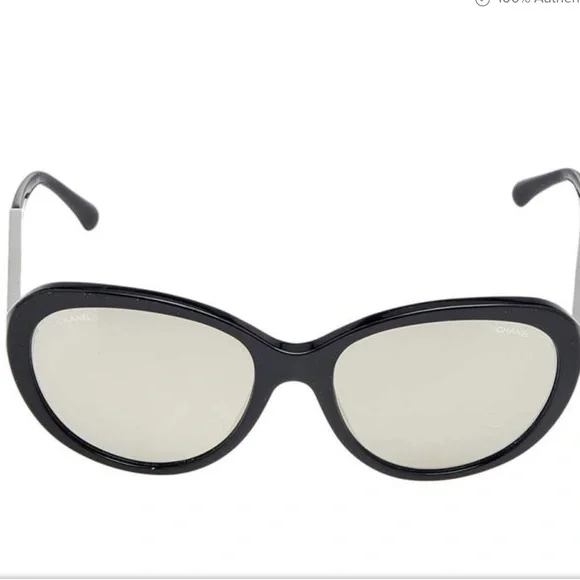 CHANEL 5269 CC Logo Oversized Cat-Eye Sunglasses Black & Silver - Picture 3 of 13